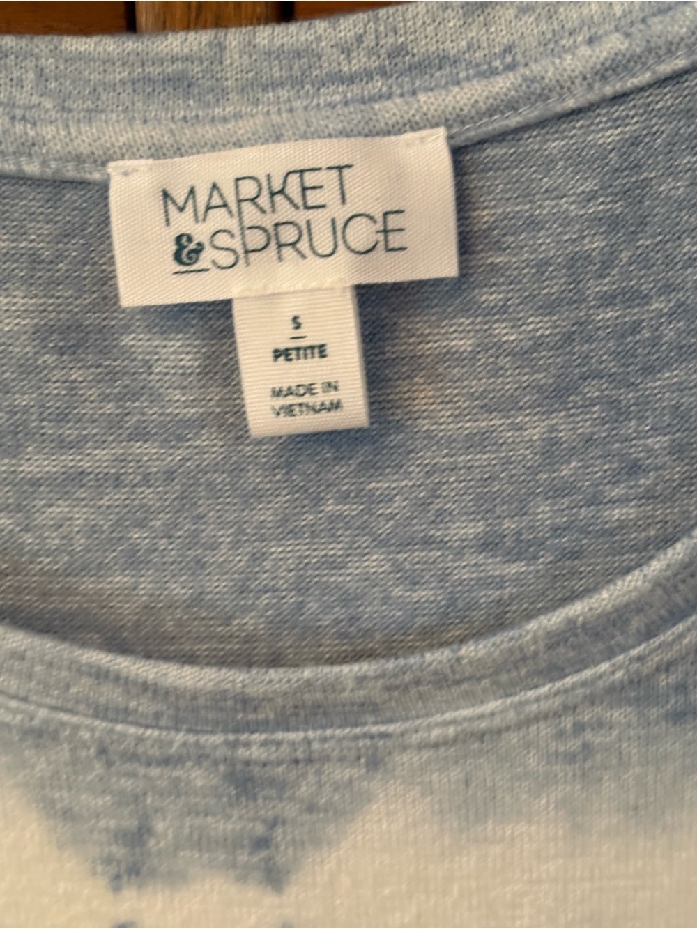 Market & Spruce Pale Blue Tie-Dye Tee